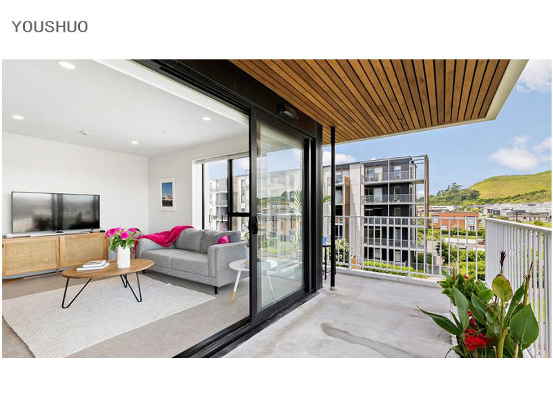 Entry Door Exterior Patio Storm Impact Heavy Aluminum Tempered Glass Sliding Doors