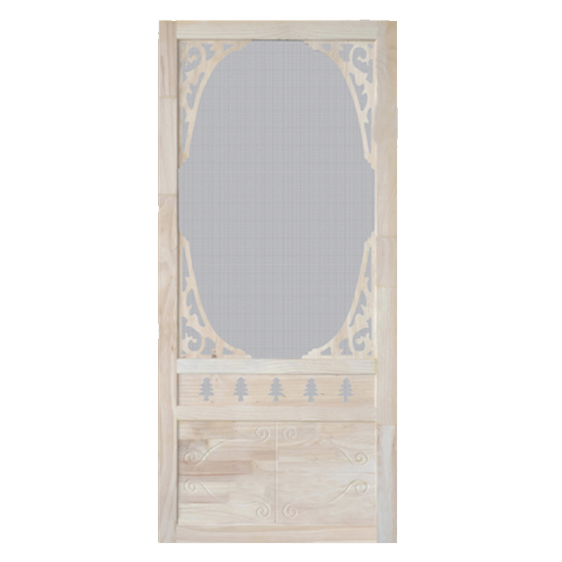 Summer Mosquito Repellent Customizable Wooden Screen Door Classic Solid Wood Door Unfinished Barn Yard Warehouse Greenhouse Door