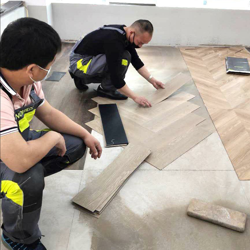 White Grey Color 2mm 3mm Thickness Dry Back / Glue Down Waterproof Flooring Vinyl Plank for Apartment