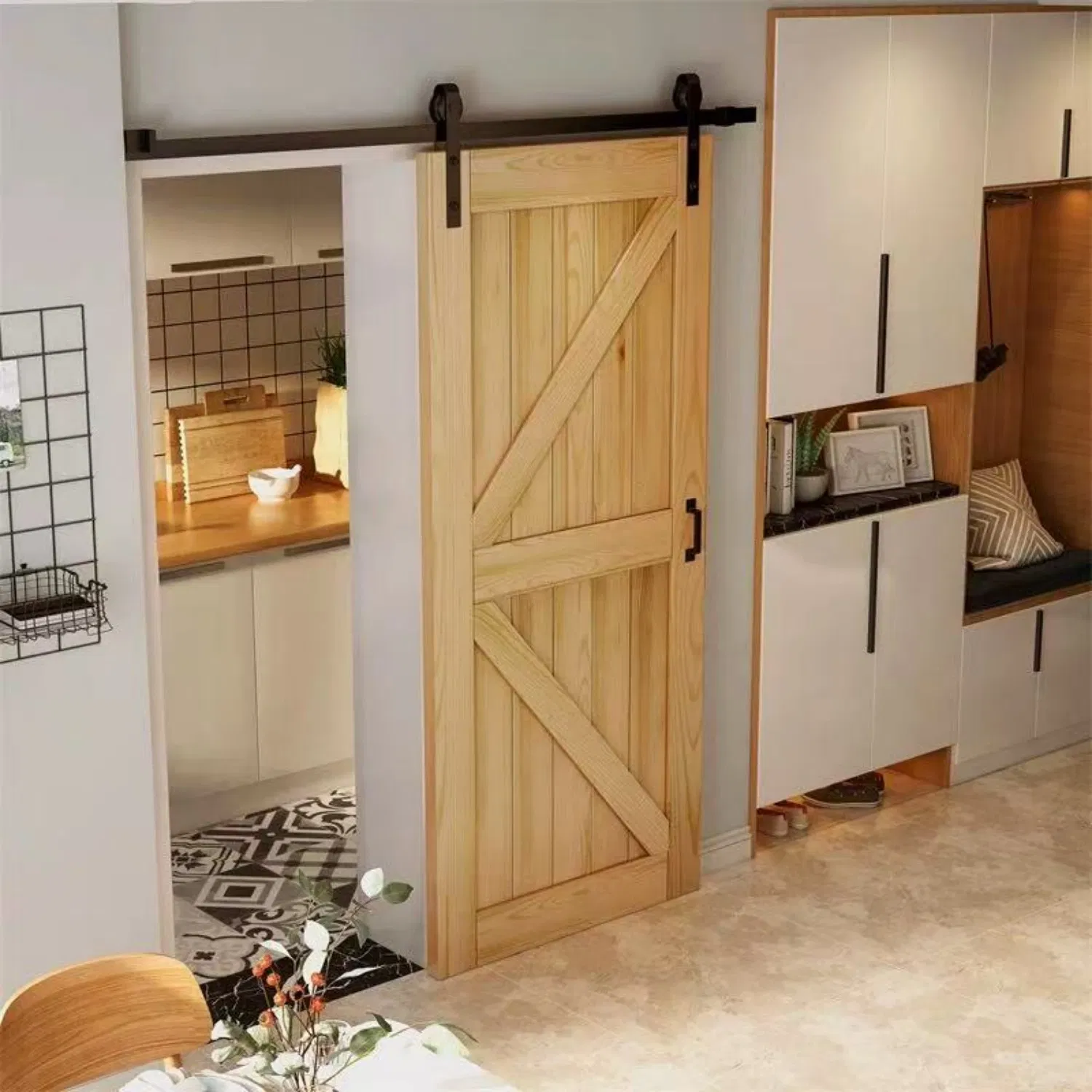 Wholesale Pocket Doors, Living Room Hidden Partition Doors, Atmospheric and Practical Factory Direct Supply Price