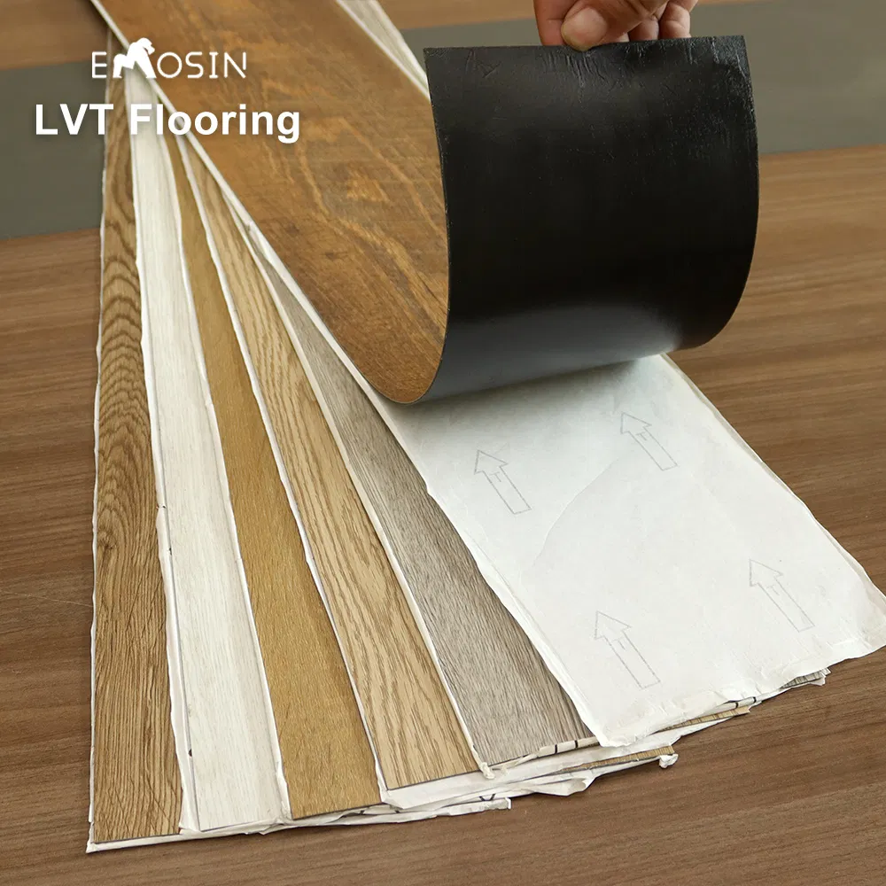 Lvt Self Adhesive Flooring Tile Waterproof PVC Dry Back Flooring Wear Resistant Plastic Floor Plank