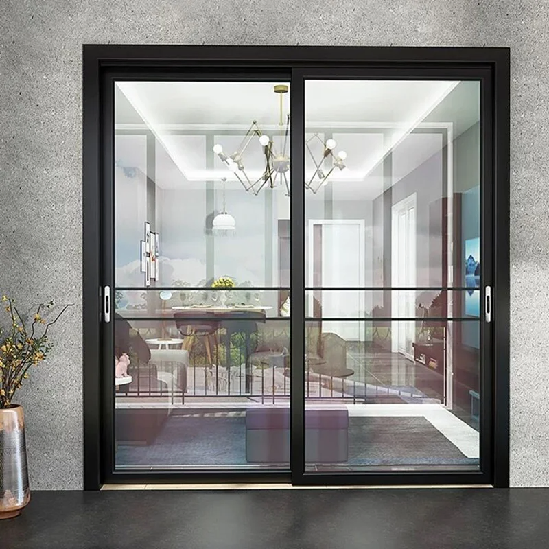 Kdsbuilding Interior Kitchen Slim Aluminum Patio Soft Close Manual Sliding Glass Pocket Door Corner Modern Gate