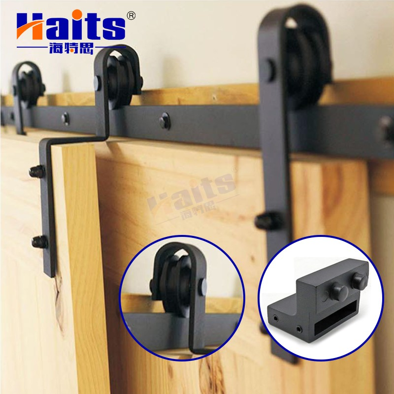 Single Track Bypass Soft Close Sliding Barn Door Accessories Matt Black