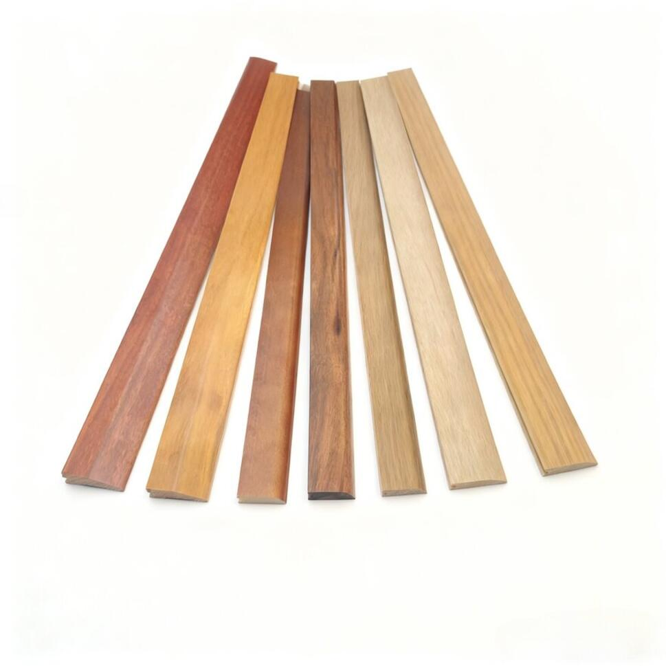 Customizable Hardwood Threshold for Doorway Transitions Between Rooms