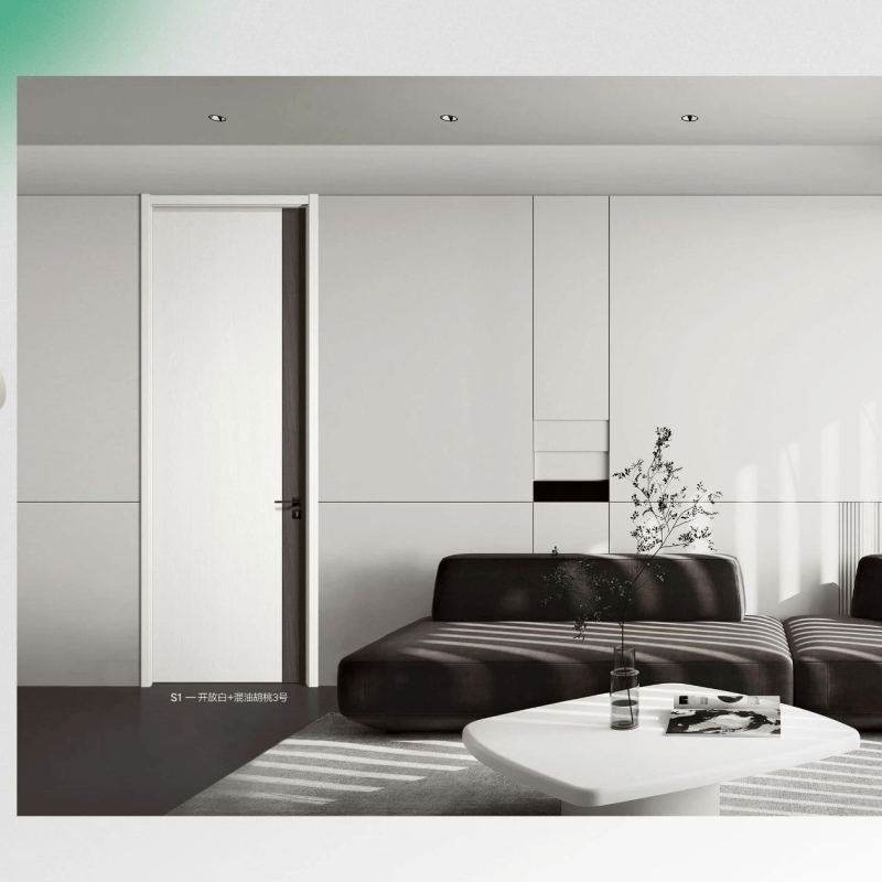 New Majoys Modern Style Customized Size Bedroom Barn Plywood WPC Hidden Door with Hidden Hinge