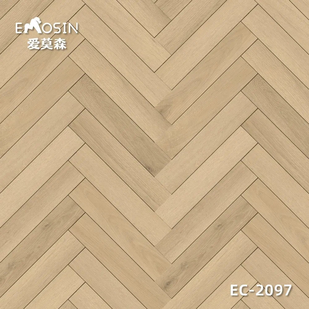 Lvt Virgin Material Chevron Floor Tile Lvt Dry Back Eir Flooring 2.5mm 3mm Thick 0.5mm 0.7mm Wear Herringbone Vinyl Plank