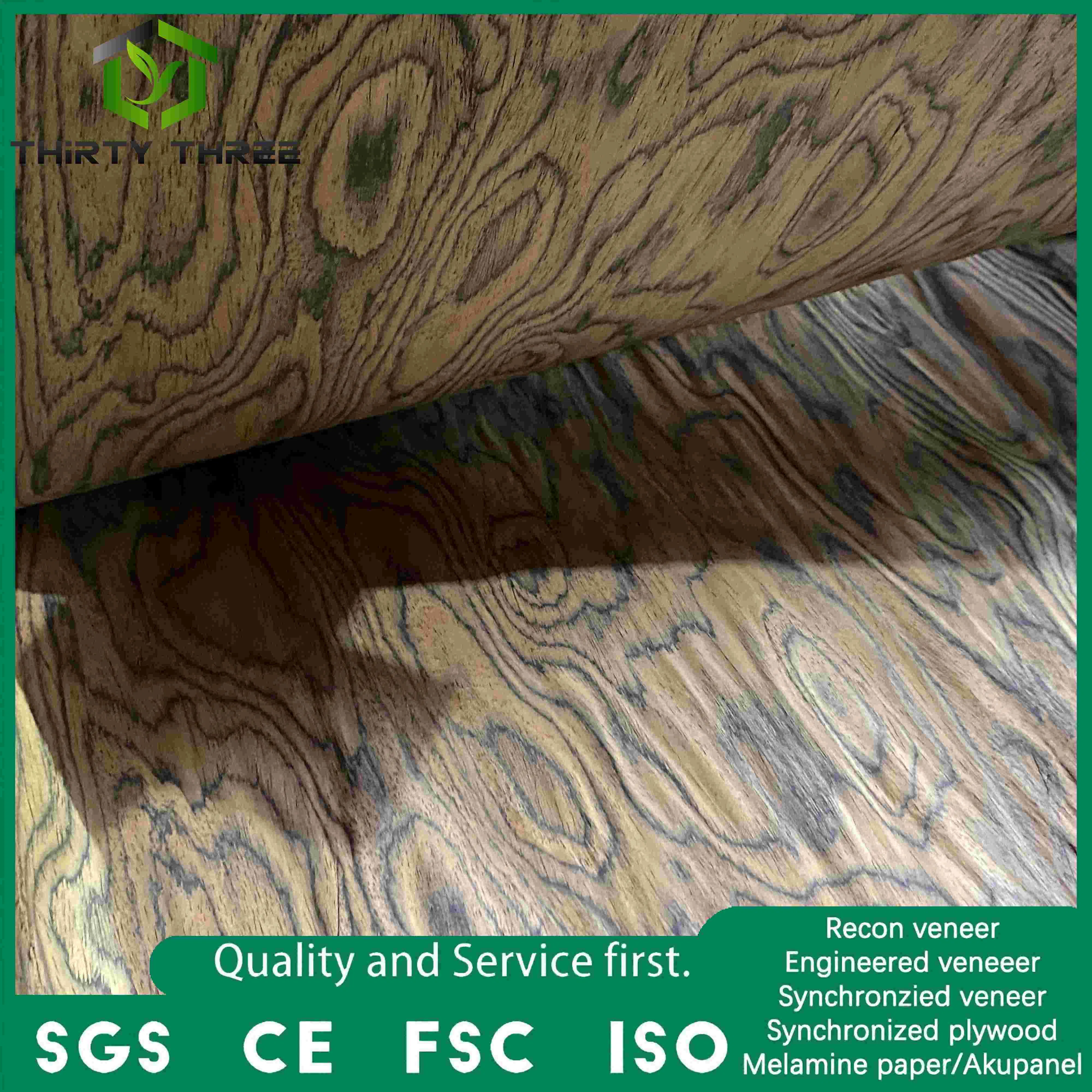 High Quality Artificial Rosewood Veneer Engineered Veneer/Engineering Wood Veneer