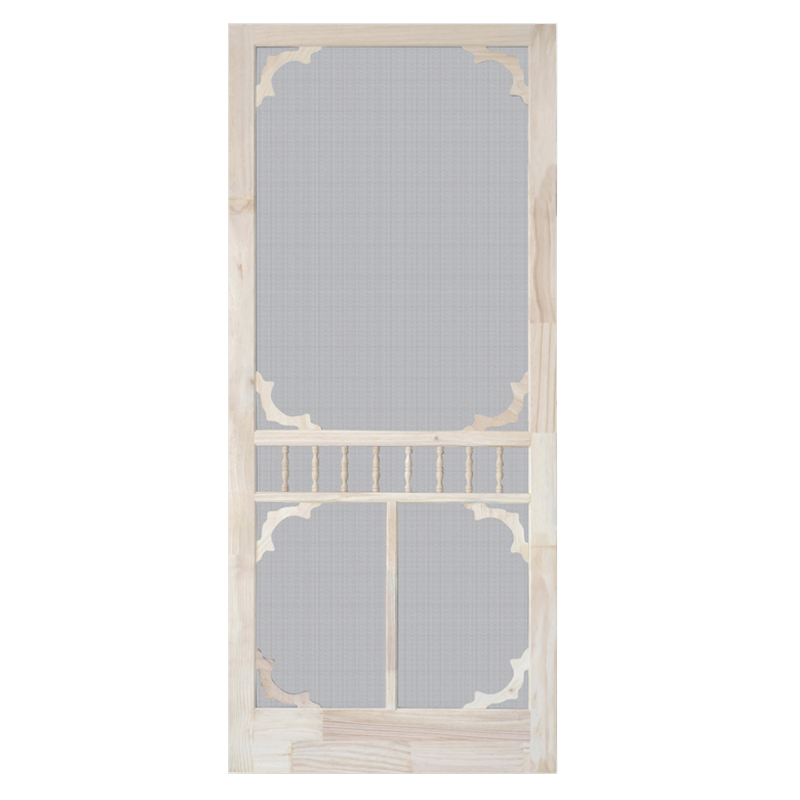 Summer Mosquito Repellent Customizable Wooden Screen Door Classic Solid Wood Door Unfinished Barn Yard Warehouse Greenhouse Door