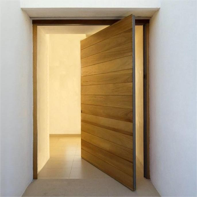Good Price Pivot Main Door PVC Faced MDF Interior Glass Flush with Good Quality