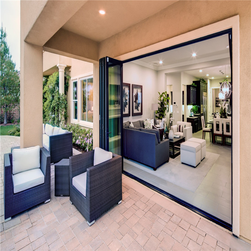 Aluminum Folding Door Glass Bifold Door with Tempered Double Glazing