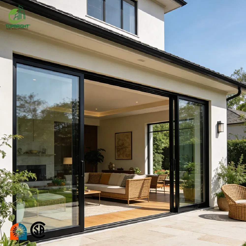 Exterior Aluminium Glass Pocket Stacking Slide Sliding Patio Door for Home