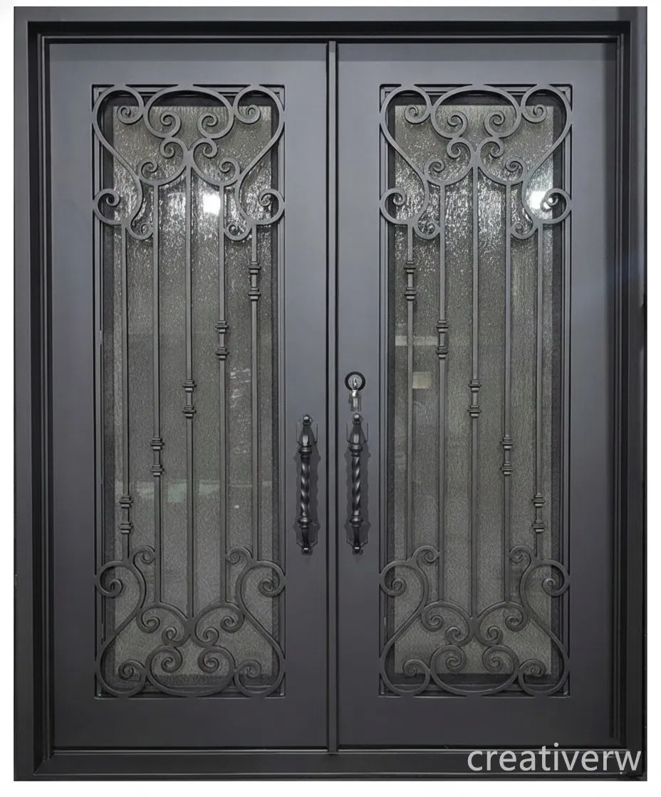 Impact Rated Wrought Iron Door for Storm Prone Residential Areas