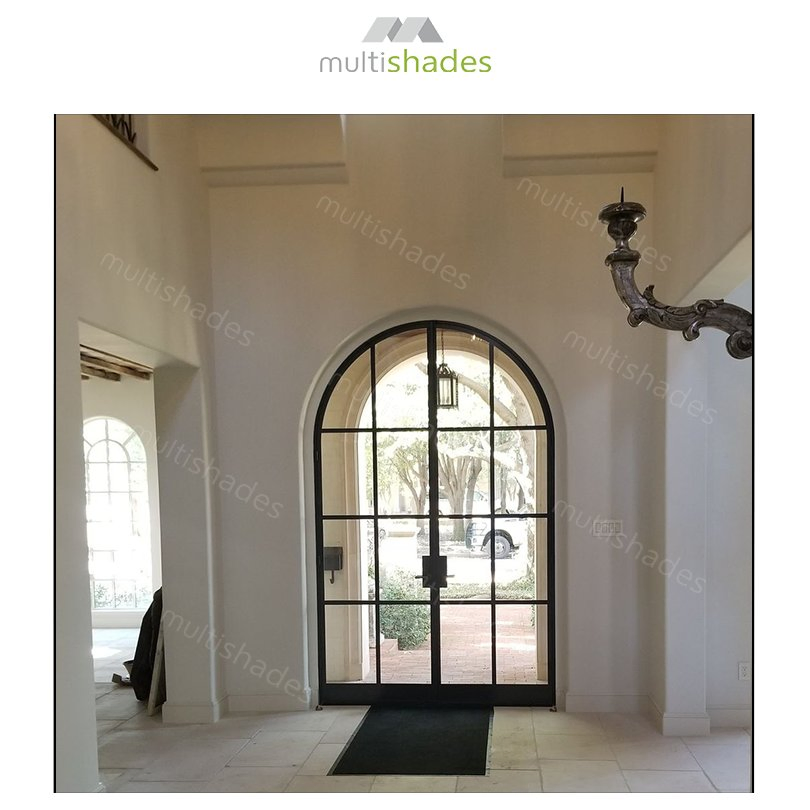 Multishades Modern Aluminum French Door for Commercial Complex Soundproof Impact-Resistant Factory Wholesale OEM Aluminium French Doors Door