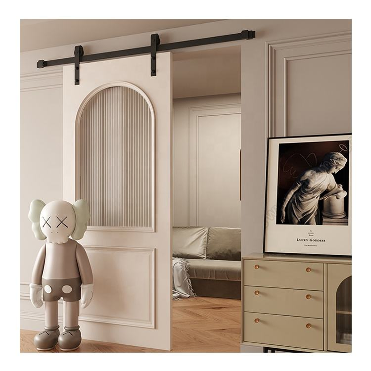 Canada Wall Mount Hidden Track System Ghost Indoor Magic Sliding Wooden Barn Door with Concealed Track