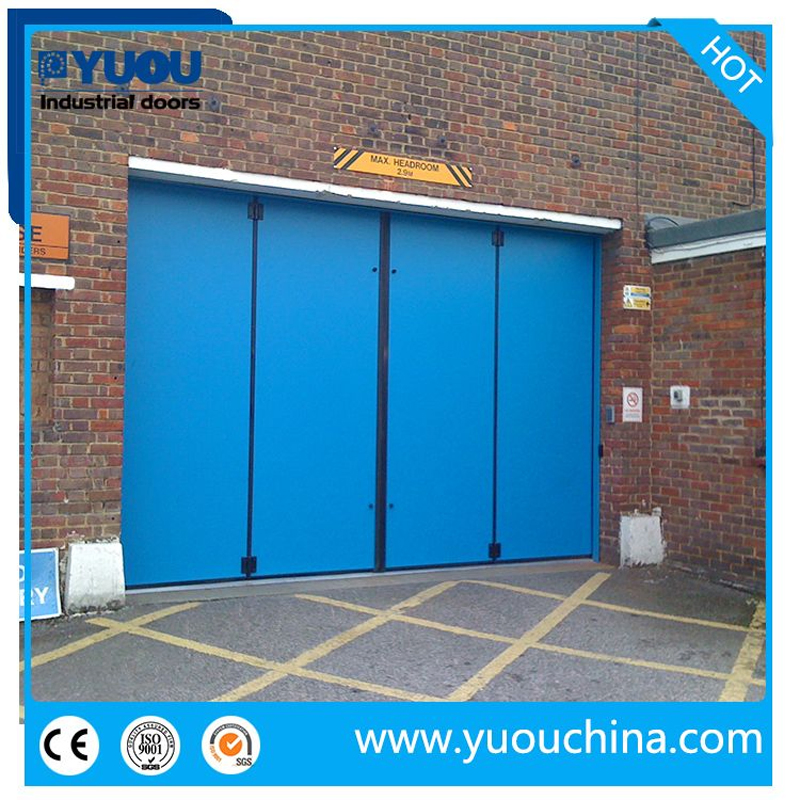 Exterior Big Size Industrial Automatic Motorized Electric Sandwich Panel Thermal Insulated Bifold Folding Door for Warehouse or Factory or Hangar