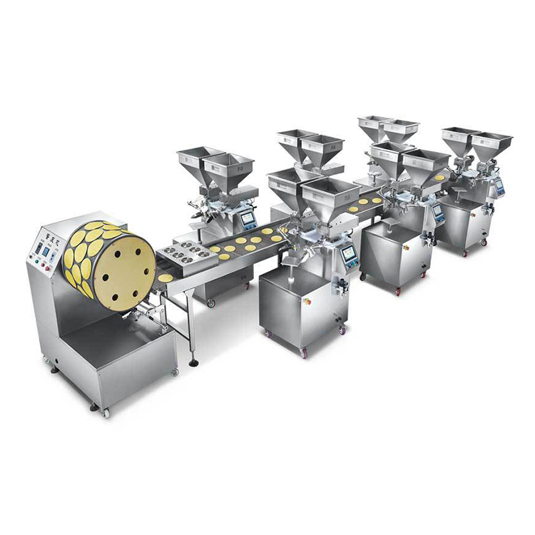 Dound Cake Flower Decorating Machine Continuous Mille Crepe Cake Machine Cake Cream Coating Smoothing Smearing Filling Machine