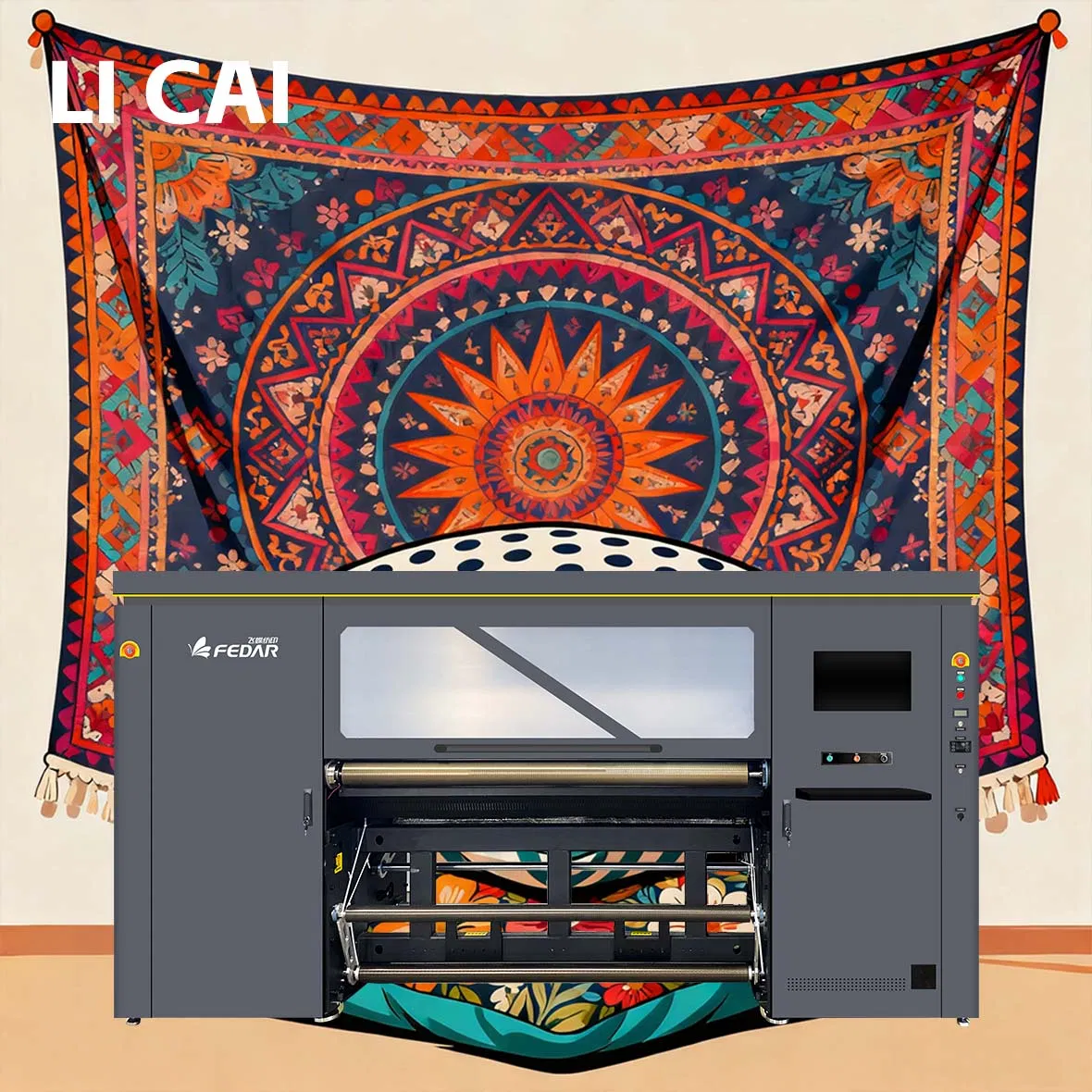 Licai Fedar Technical Support Digital Inkjet 1.9m Sublimation Printer Impresora with 30*I3200 Printhead Transfer Sublimation Printing Machine for Clothes