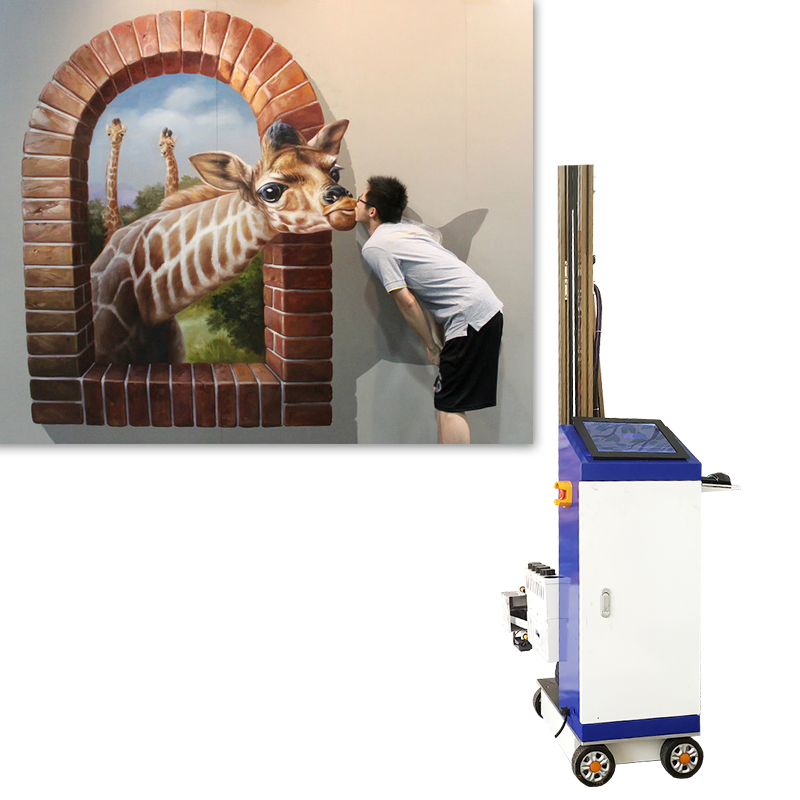 3D Effect Outdoor Vertical Wall Painting Machine Price for Home Decorating Wall Inkjet Printer