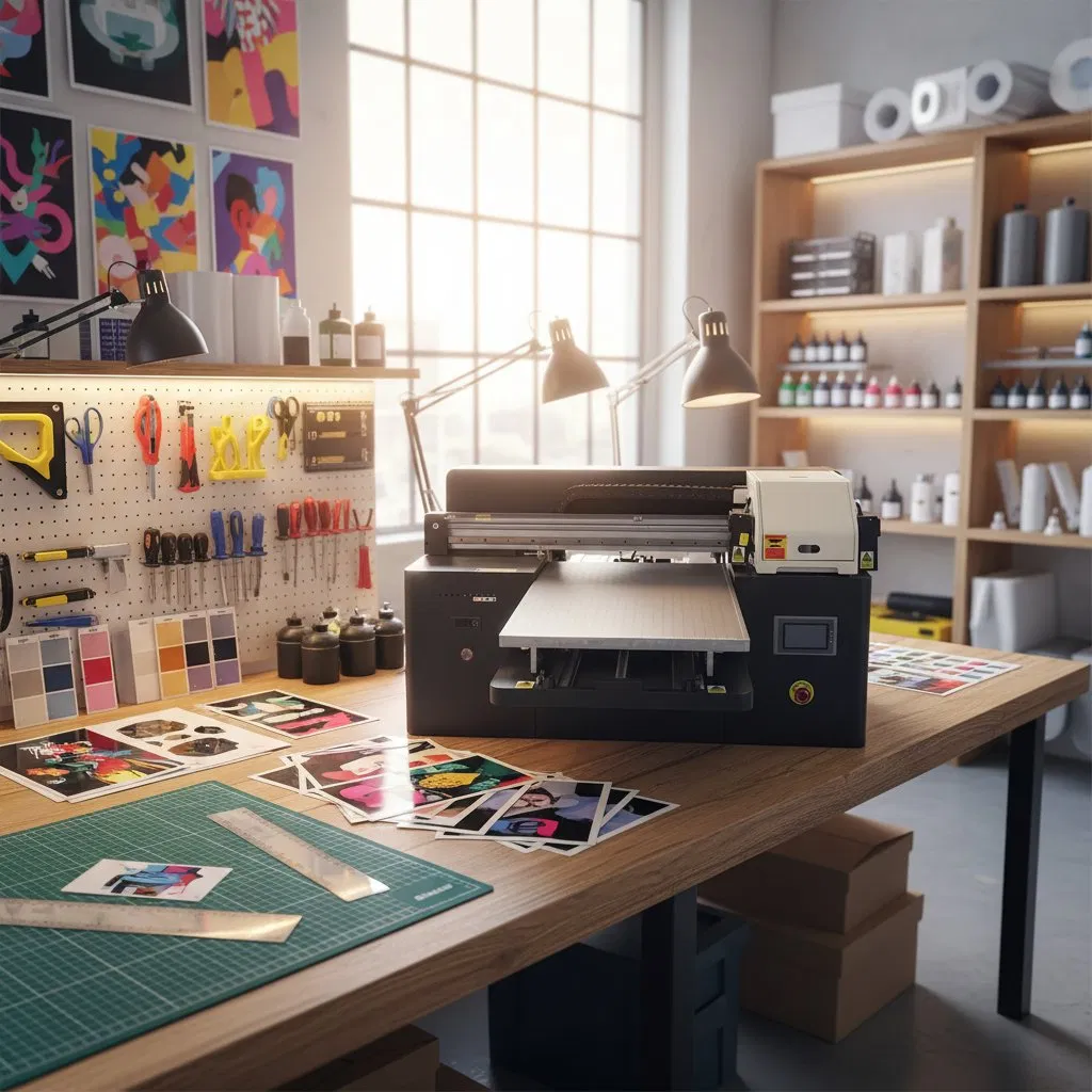 A3 Small Format Digital UV LED Flatbed Printer