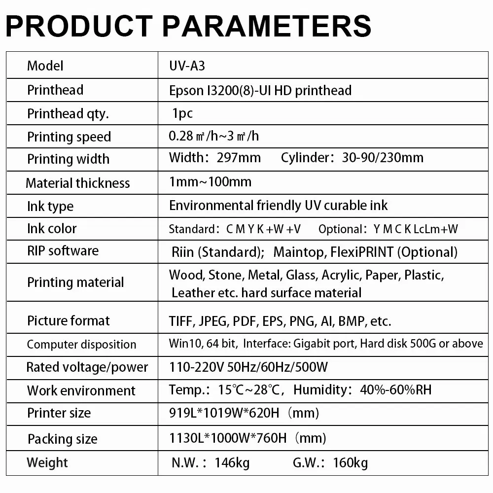 Sunika Automatic Epson I3200 UV Inkjet Flatbed Printer Phone Case Logo Digital A3UV Printing Machine