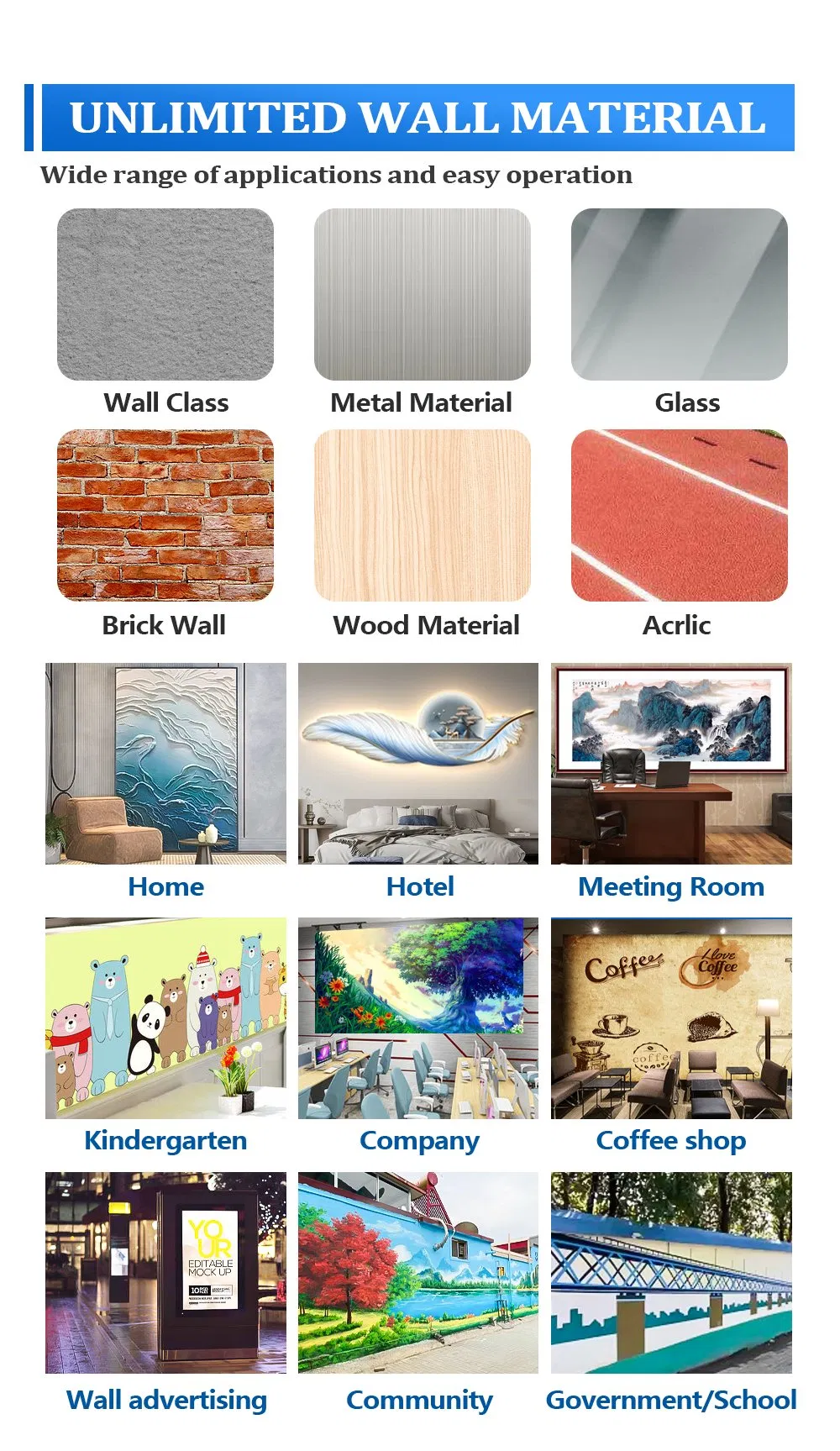 Affordable Touching Screen 3D Wall Painting Machine for Decorating The Wall Indoor or Outdoors