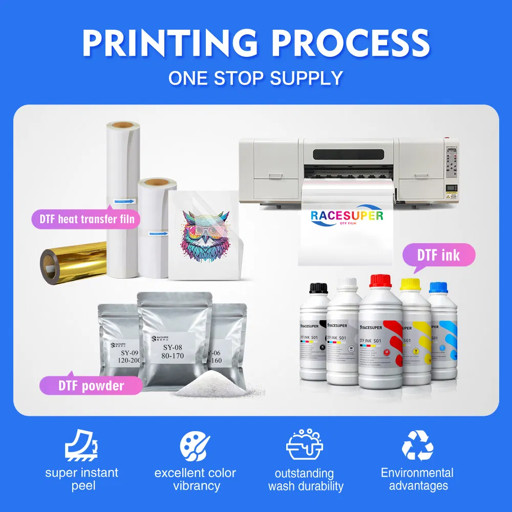 Powder-Ink Synergy Dtf Ink 1L Racesuper Optimized System Pigment for Seamless Transfer