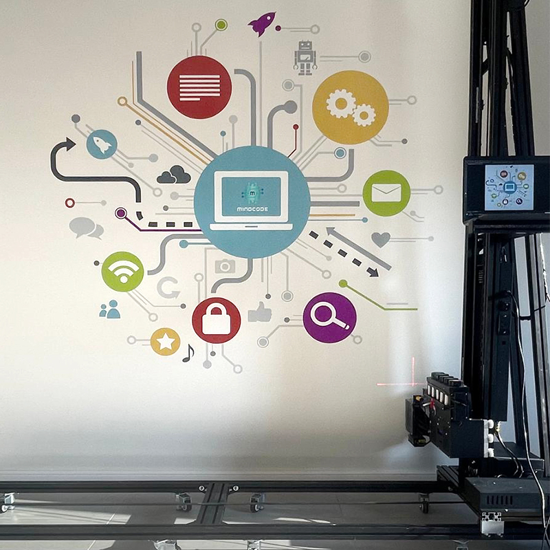 Affordable Touching Screen 3D Wall Painting Machine for Decorating The Wall Indoor or Outdoors