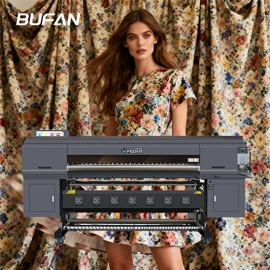 1.9m Large Format Dye Sublimation Printer 8*I3200 Textile Fabric Heat Transfer Printer Printing Machine for Dress