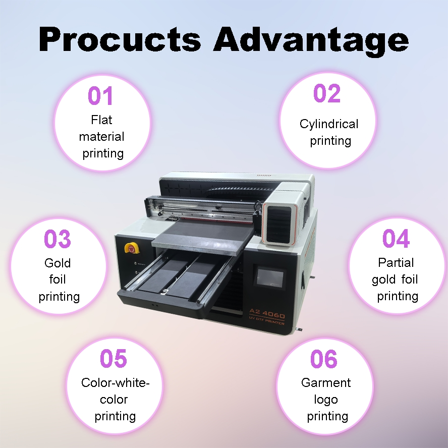 Digital A2 UV LED Printer Direct to Substrates Inkjet Printer for Printing on Bottle