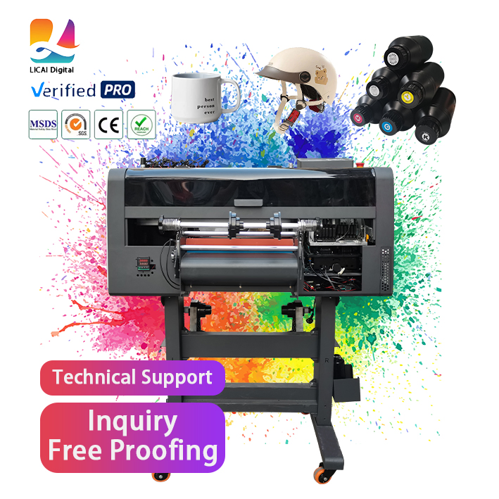 Wholesalers A3 Size LED UV Digital Flatbed Dtf Printer with Varnish and White