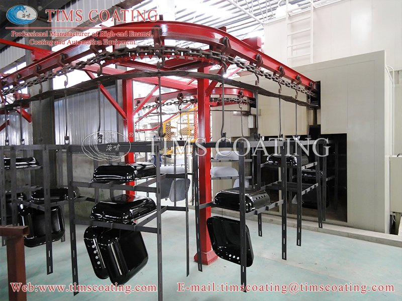 Gas Electric Drying Oven Powder Enamel Coating Line