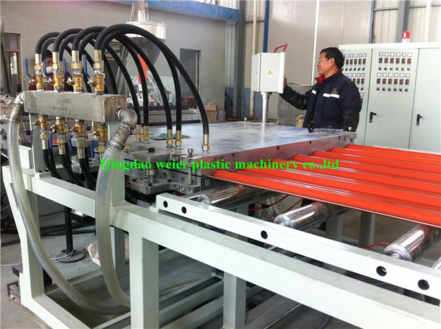 PVC Glazed Wave Roofing Tiles Sheet Plastic Production Line