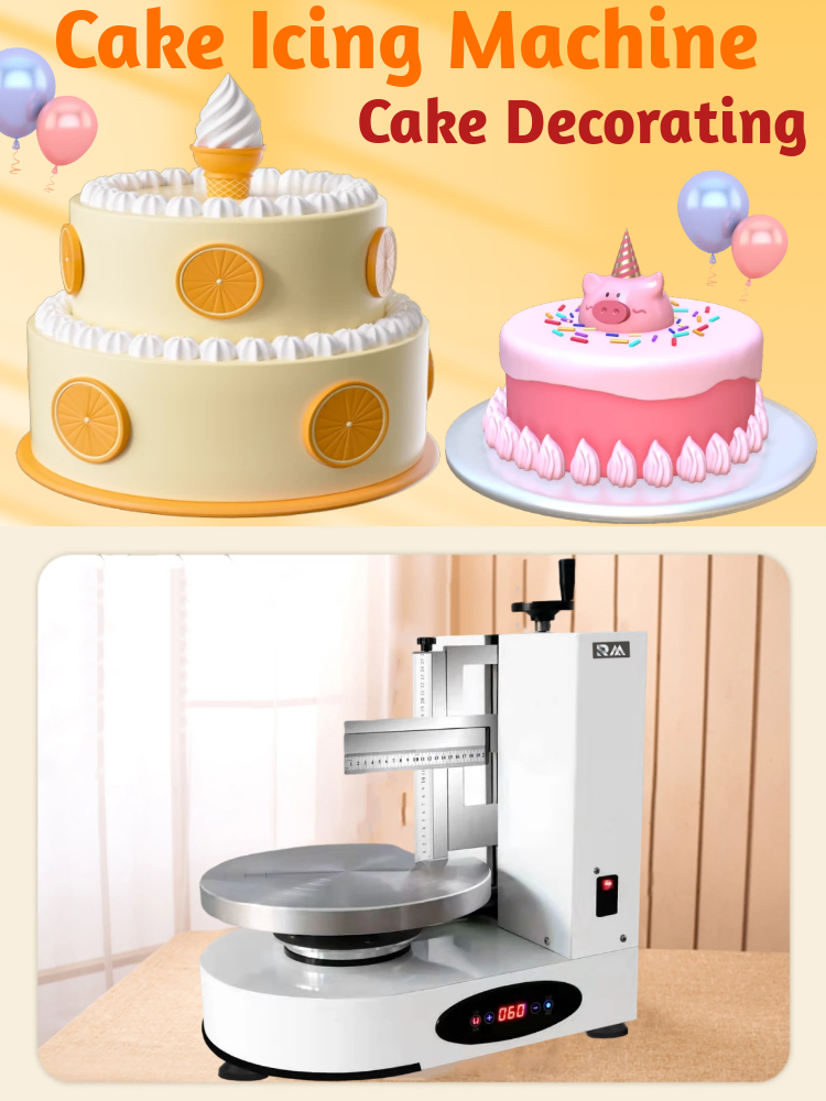 Commercial PRO Cupcake Electrical Automatic Cake Froster Frosting Form Icing Ice Coating Machine Digital Baking Frosting Decorating Smoother Equipment for Sale