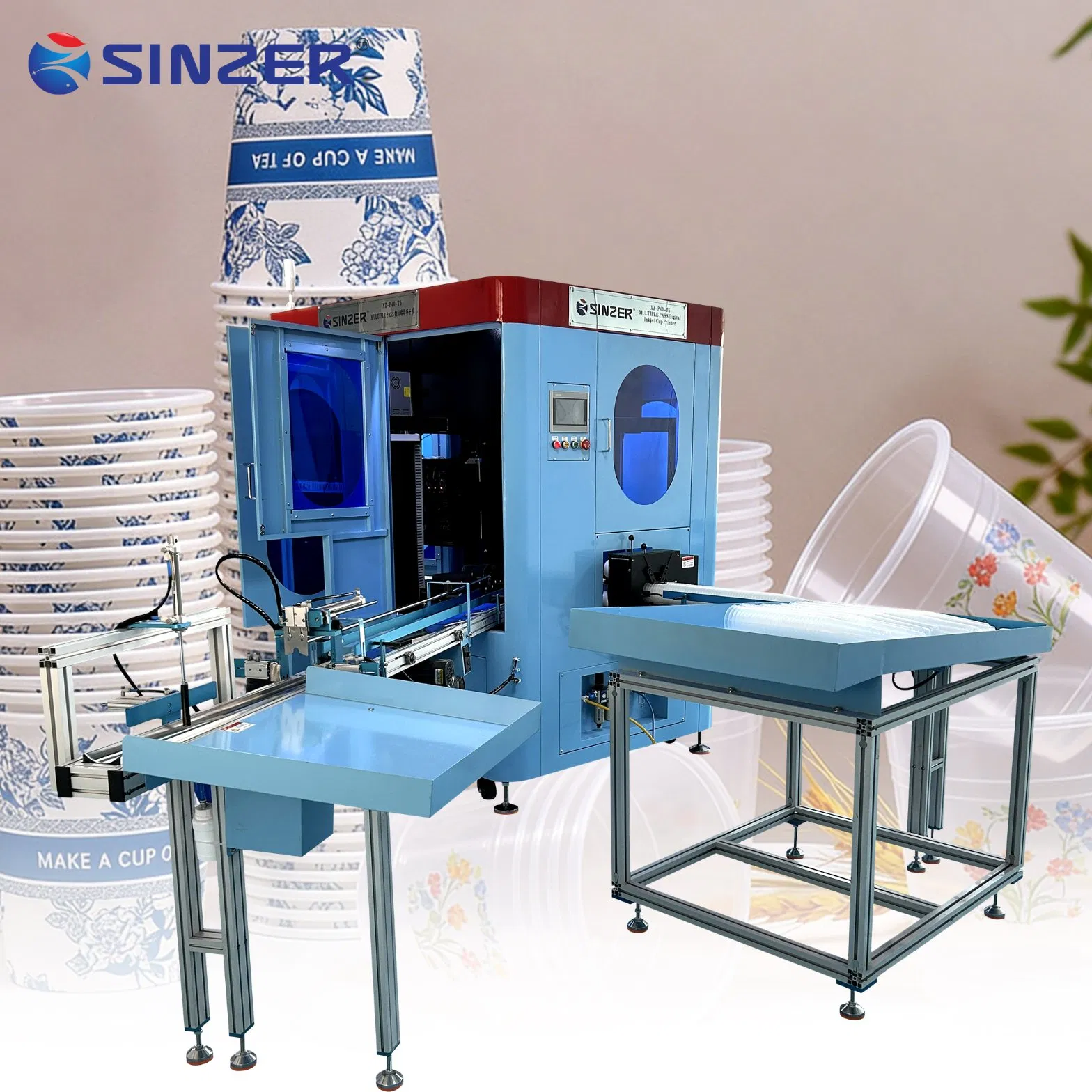 New Design Cups Digital UV Printer for Paper Plastic Cups PP Pet Containers with LED Curing