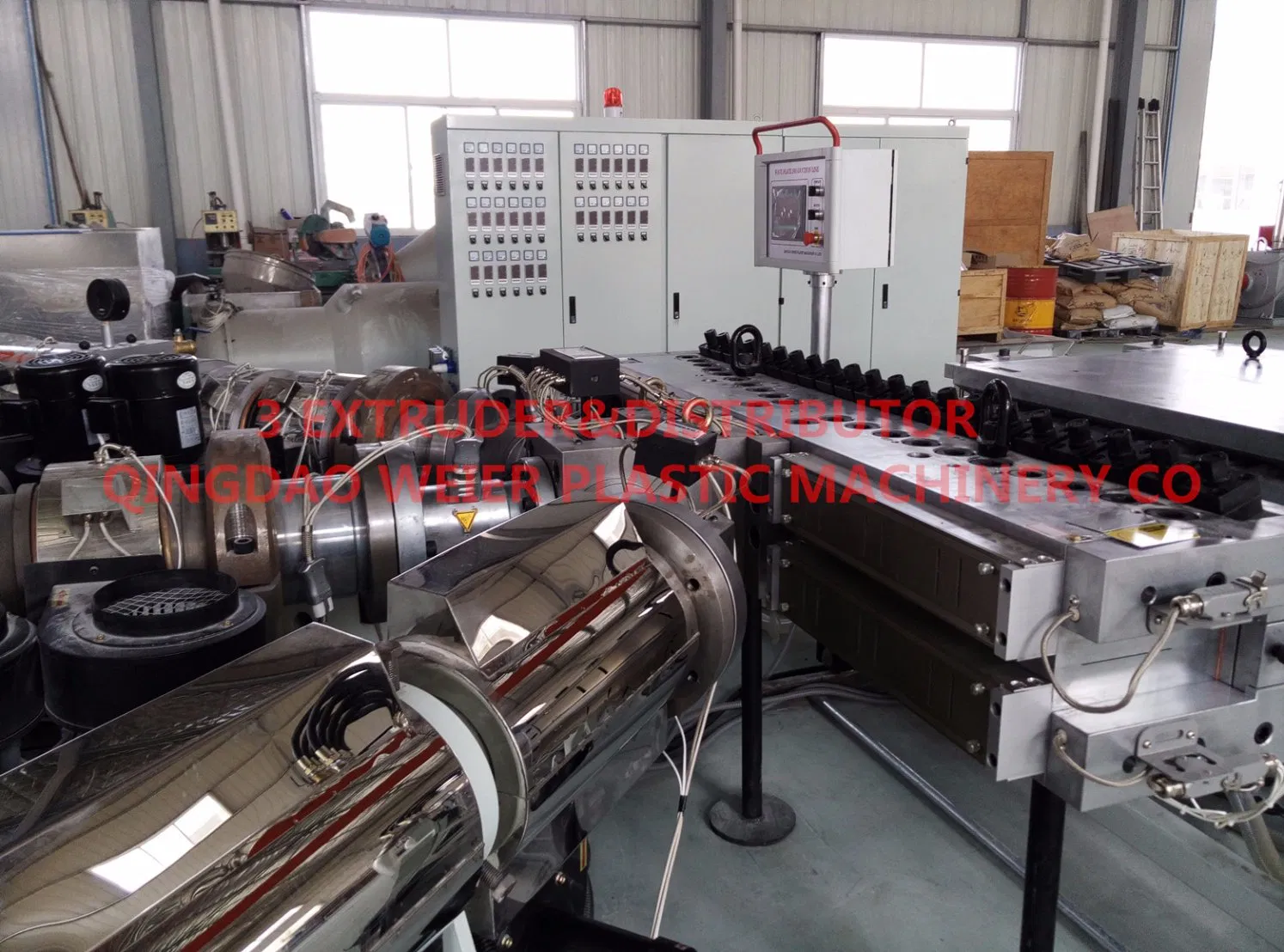 UPVC 4 Layers Corrugated Roof Sheet Extrusion Line