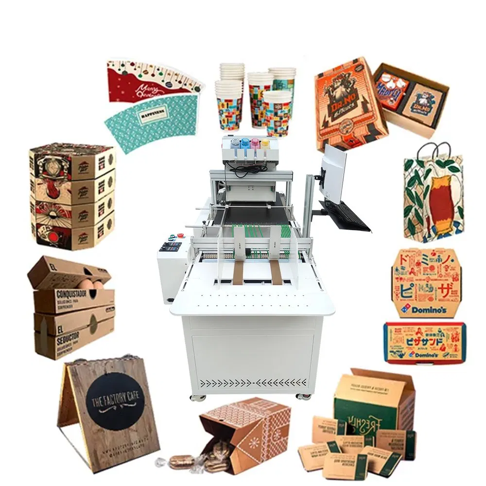 Single Pass Inkjet Printer with Automatic Feeding Industrial Printhead for Handbag and Kraft Paper Bag Printing