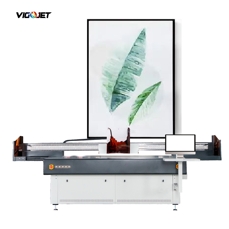 Vigojet Digital Large Format LED UV Flatbed Printer 2513 for Dibond Metal Acrylic PVC Plastic Sheet Ceramic Wood Glass Printing