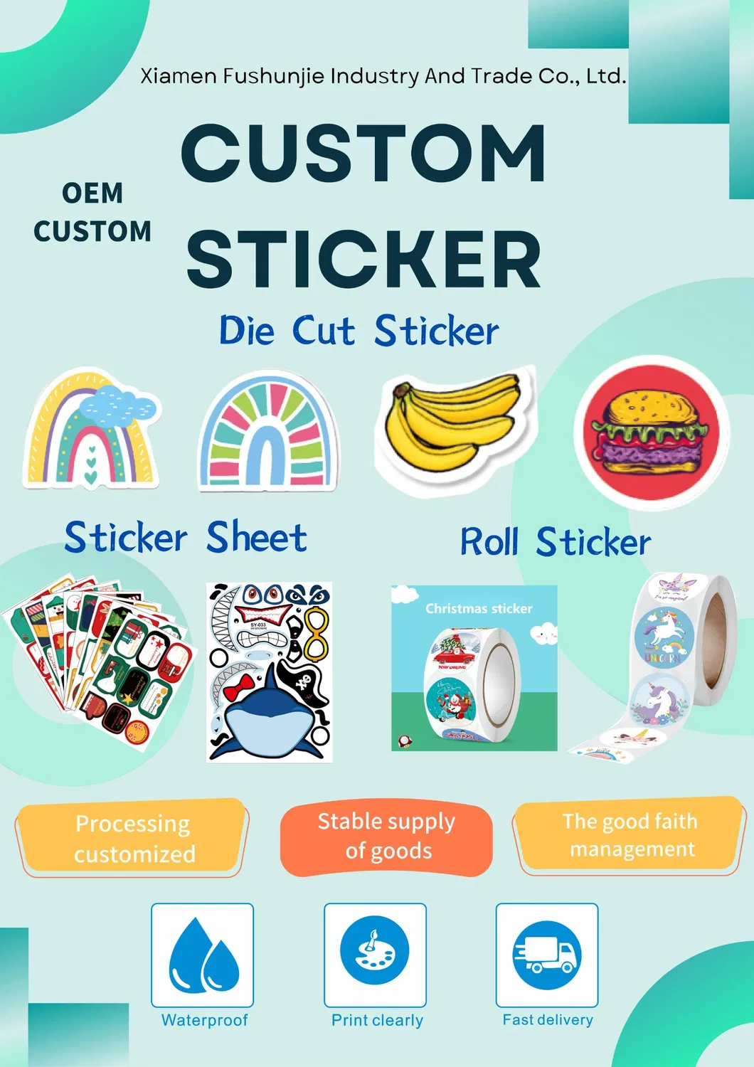 Cartoon Stickers Banner
