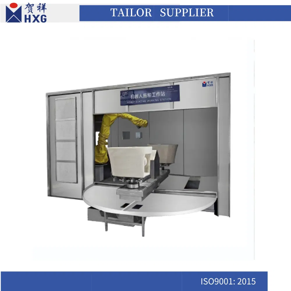 Sanitary Ware Toilet Basin Robotics Rotary Door Model Glazing Machine