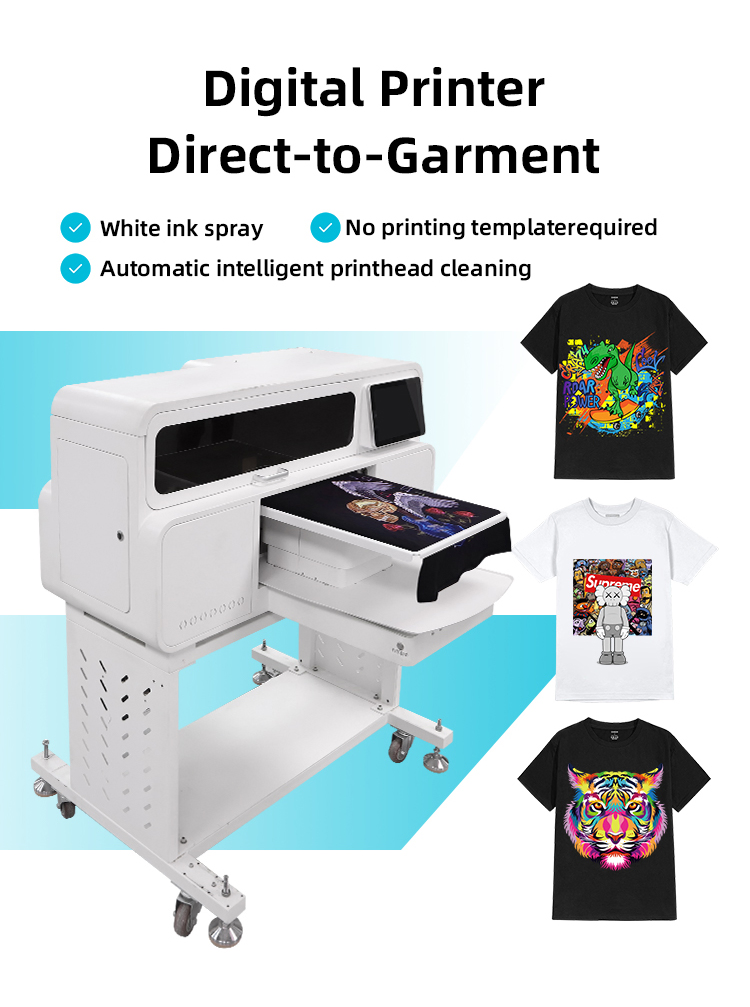 Fuxin A3 DTG Printer I3200 Double Heads 48*47cm Station for T-Shirt Printing Direct to Garment DTG Printer