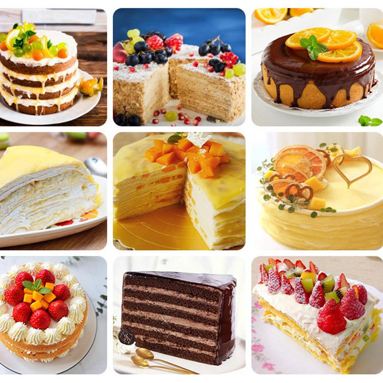 Dound Cake Flower Decorating Machine Continuous Mille Crepe Cake Machine Cake Cream Coating Smoothing Smearing Filling Machine