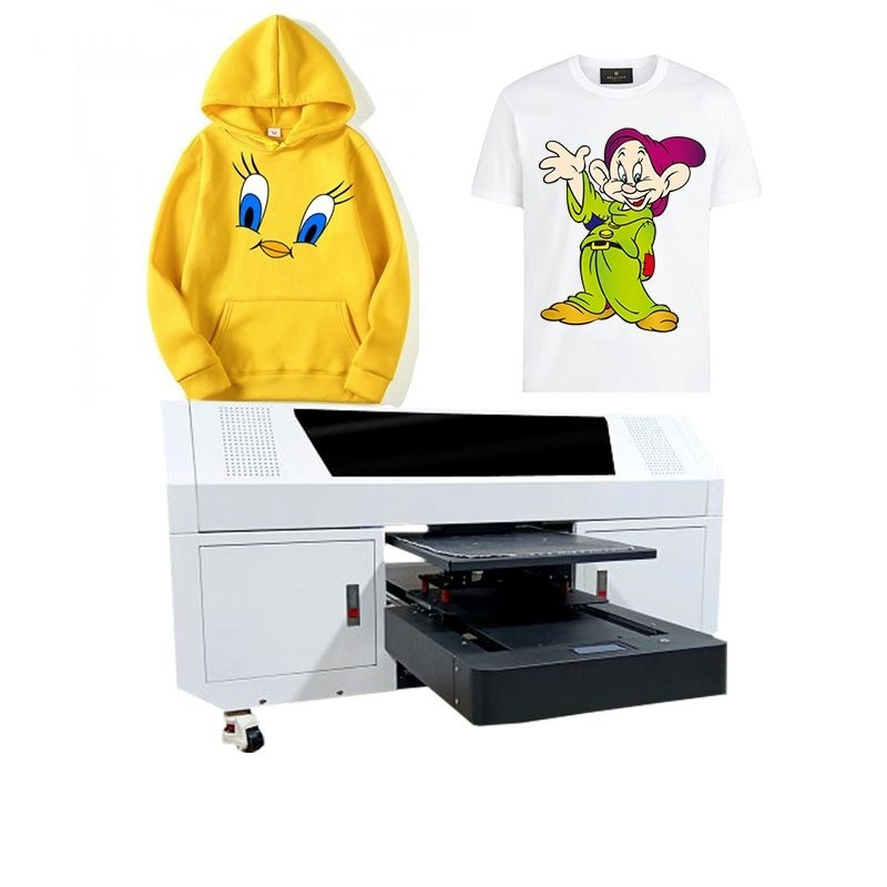 High Precision A2 6040 I1600 Head 2400dpi Direct to Garment Custom T Shirt Hoodies Inkjet Digital DTG Textile Printer