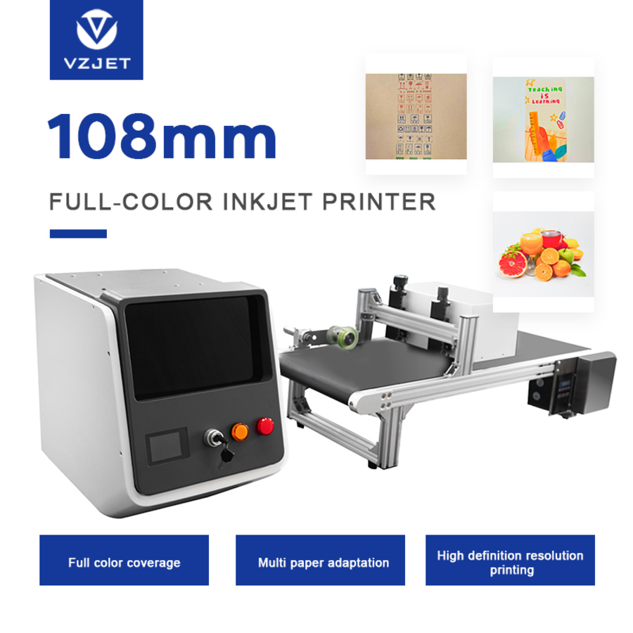 Single Pass Full Color Inkjet Printer Dimension for Pizza Box and Coffee Bag Applications with Automatic Feed