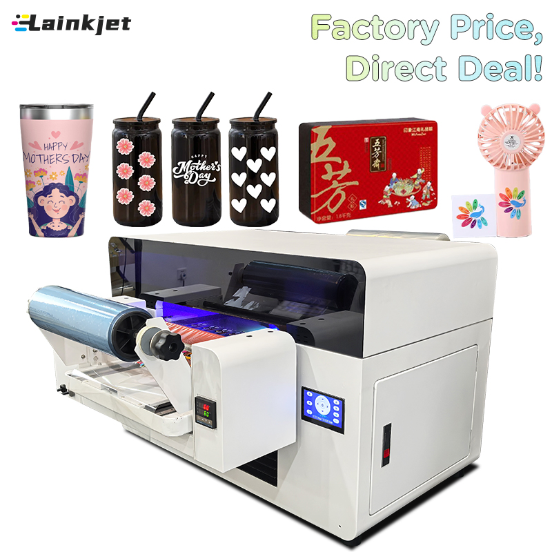 Multifunctional 3D LED Digital UV Inkjet Printer for Pen Bottle Mobile Phone Case Crystal Label