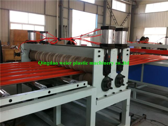 PVC Glazed Wave Roofing Tiles Sheet Plastic Production Line