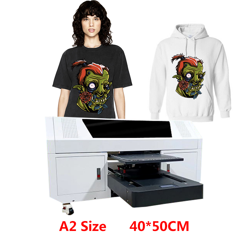 High Precision A2 6040 I1600 Head 2400dpi Direct to Garment Custom T Shirt Hoodies Inkjet Digital DTG Textile Printer