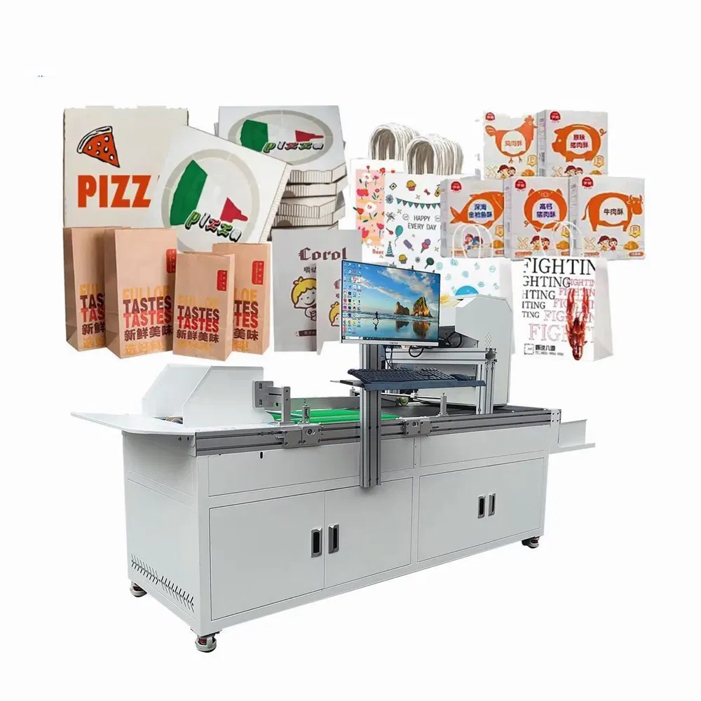 Single Pass Inkjet Printer with Automatic Feeding Industrial Printhead for Handbag and Kraft Paper Bag Printing