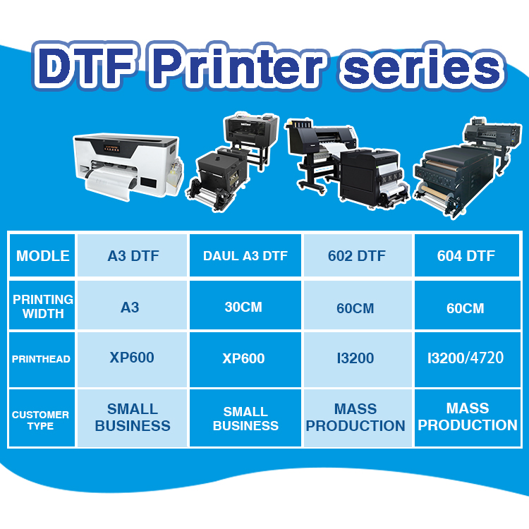 Fabric Textile Garment Roll 30cm XP600 Dtf Printer Pet Film Inkjet Custom Tshirt T-Shirt T Shirt Printing Machine