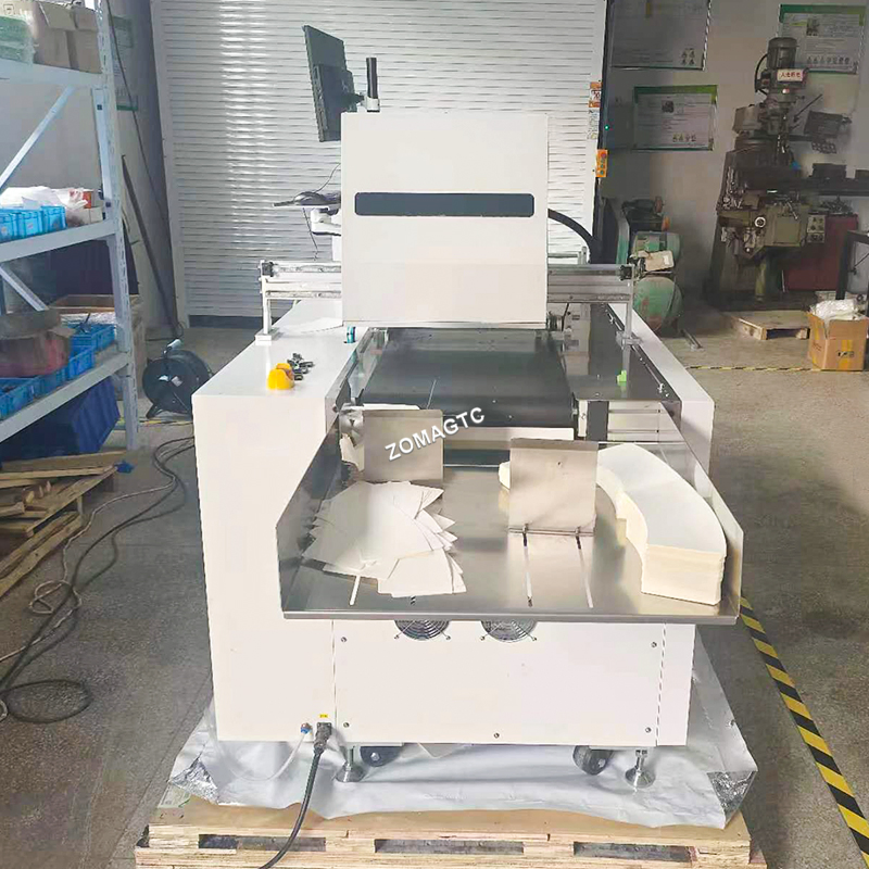 CYMK One Pass Inkjet Printer Paper Cup Fan Sheet Cardboard Box Flatbed Single Pass Paper Bag Digital Printing Machine