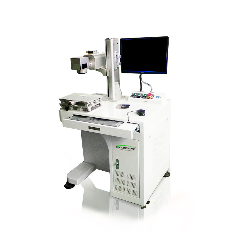 Desktop Laser Logo Printing Marker, 30W 50W Metal Engraving Optical Raycus Fiber Laser Marking Machine with Computer